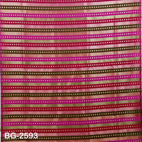 Stripes Brocade Fabric by Yard Indian Winter Wedding Dress Brides Mother Full-Length Coats Cropped Jacket Theatrical Historic Costumes