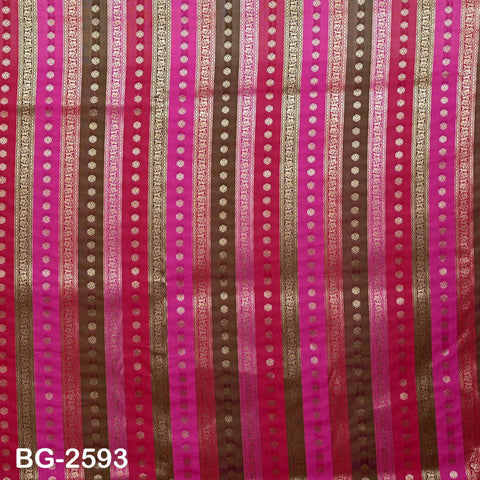 Stripes Brocade Fabric by Yard Indian Winter Wedding Dress Brides Mother Full-Length Coats Cropped Jacket Theatrical Historic Costumes