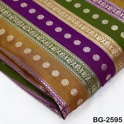 Stripes Brocade Fabric by Yard Indian Winter Wedding Dress Brides Mother Full-Length Coats Cropped Jacket Theatrical Historic Costumes