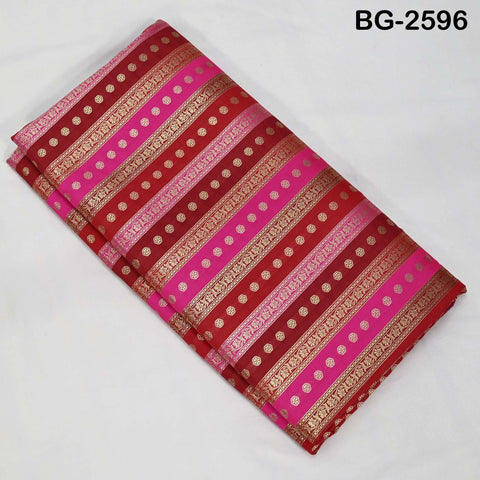 Stripes Brocade Fabric by Yard Indian Winter Wedding Dress Brides Mother Full-Length Coats Cropped Jacket Theatrical Historic Costumes