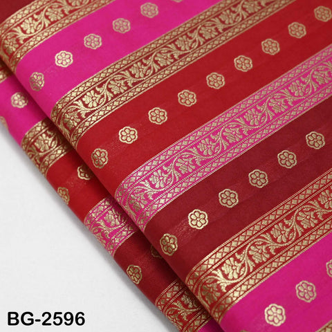 Stripes Brocade Fabric by Yard Indian Winter Wedding Dress Brides Mother Full-Length Coats Cropped Jacket Theatrical Historic Costumes