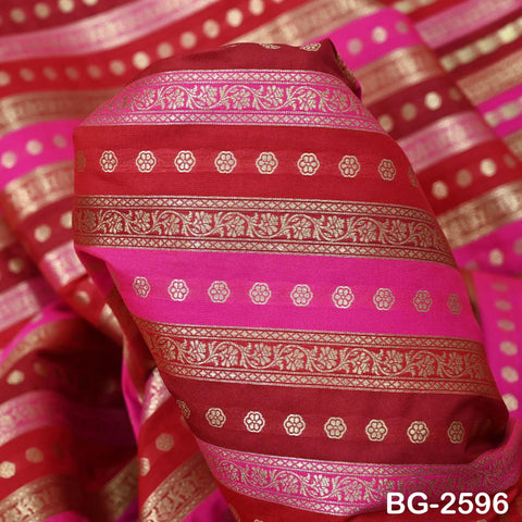 Stripes Brocade Fabric by Yard Indian Winter Wedding Dress Brides Mother Full-Length Coats Cropped Jacket Theatrical Historic Costumes