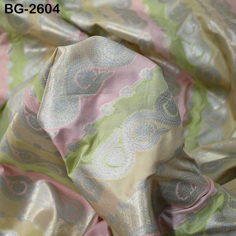 Diagonal Brocade Fabric by Yard Indian Winter Wedding Dress Brides Mother Full-Length Coats Cropped Jacket Theatrical Victorian Costumes