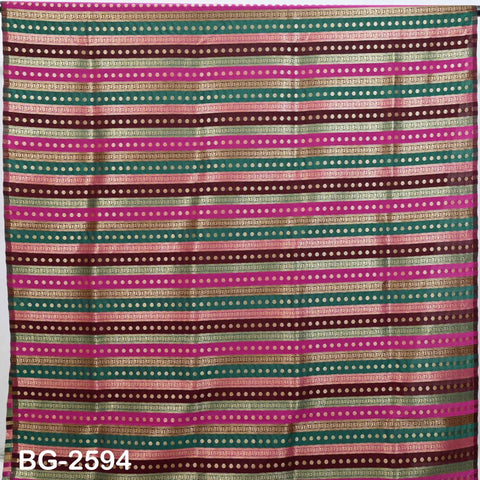 Stripes Brocade Fabric by Yard Indian Winter Wedding Dress Brides Mother Full-Length Coats Cropped Jacket Theatrical Historic Costumes