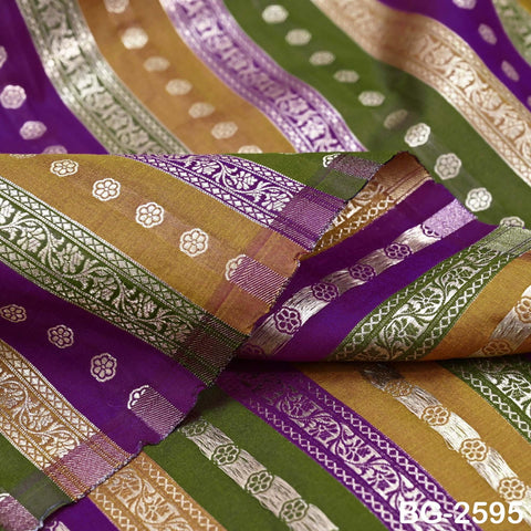 Stripes Brocade Fabric by Yard Indian Winter Wedding Dress Brides Mother Full-Length Coats Cropped Jacket Theatrical Historic Costumes