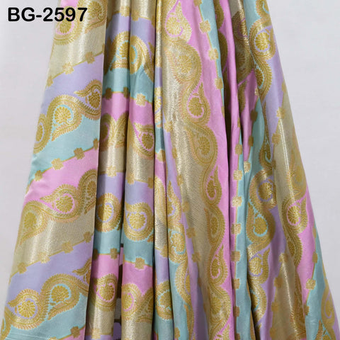 Diagonal Brocade Fabric by Yard Indian Winter Wedding Dress Brides Mother Full-Length Coats Cropped Jacket Theatrical Victorian Costumes