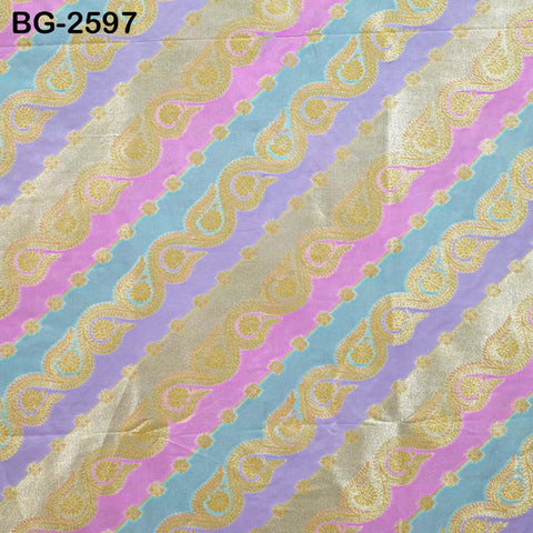 Diagonal Brocade Fabric by Yard Indian Winter Wedding Dress Brides Mother Full-Length Coats Cropped Jacket Theatrical Victorian Costumes