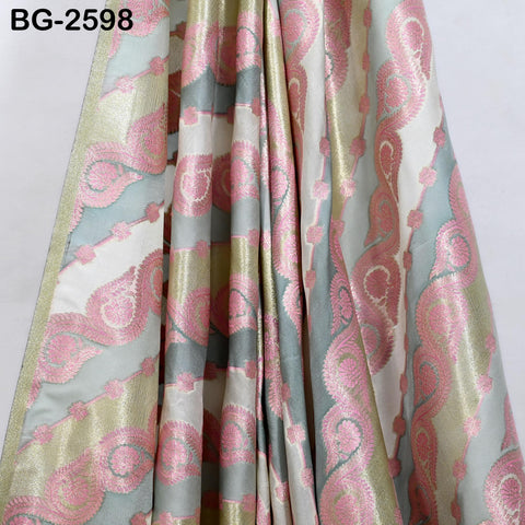 Diagonal Brocade Fabric by Yard Indian Winter Wedding Dress Brides Mother Full-Length Coats Cropped Jacket Theatrical Victorian Costumes