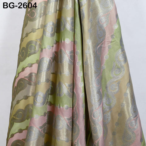 Diagonal Brocade Fabric by Yard Indian Winter Wedding Dress Brides Mother Full-Length Coats Cropped Jacket Theatrical Victorian Costumes