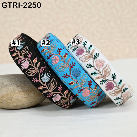 9 Yard Embroidery Ribbon for Kids Crafting Sewing Costumes Dog Collar Tote Bags, Lampshades, Holidays Decor Embroidered Embellishment 3cm