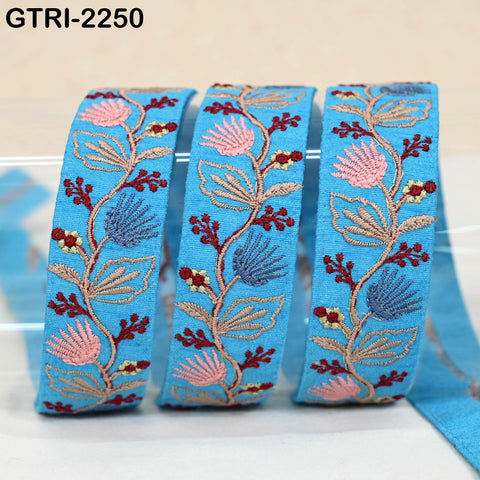 9 Yard Embroidery Ribbon for Kids Crafting Sewing Costumes Dog Collar Tote Bags, Lampshades, Holidays Decor Embroidered Embellishment 3cm