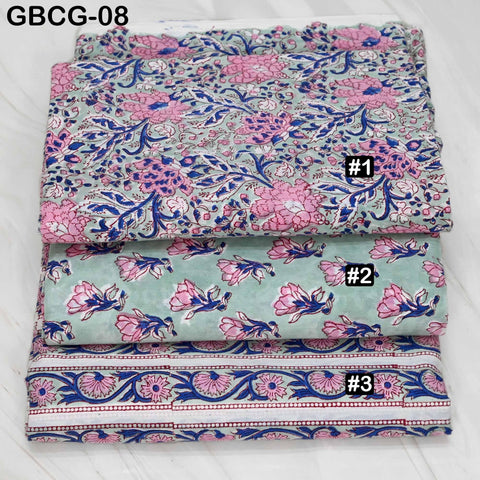 Block-Printed Floral Cotton Fabric, Summer Dress, Sleepwear Pajamas Sewing Material by the Yard, Black and Beige