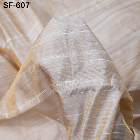 80gsm Beige Dupioni Silk Raw fabric by the Yard Indian Pure Dupion Wedding Bridesmaid Dresses Crafting Sewing Pillowcases Costume