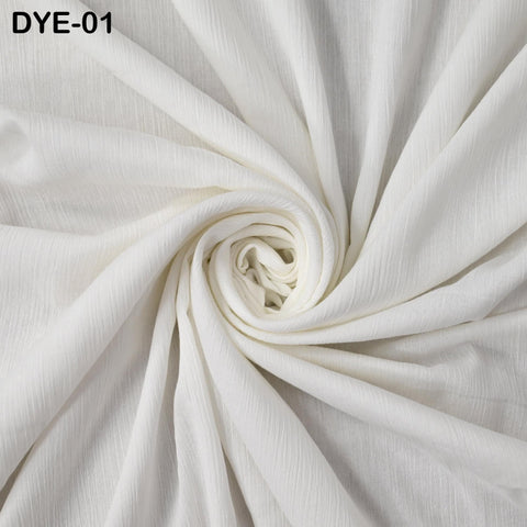 Soft Cotton Fabric: White crinkle cotton fabric, super soft on skin, dyeable cotton fabric by the yard, lining fabric for summer dresses.