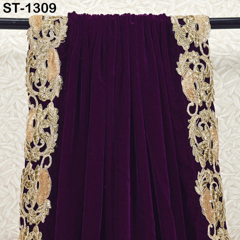Wine Velvet Dupatta Gold Zari Embroidery on edges Traditional Dupatta Chunni Bridal Veil Lehenga Embroidered Festival Punjabi Women Gift Mom