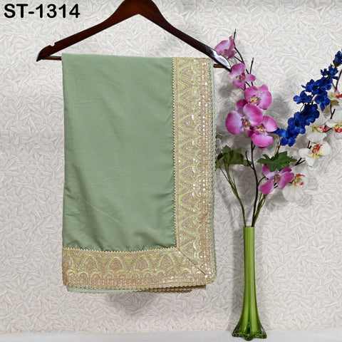 Mint Velvet Dupatta Gold Zari Embroidery on edges, Tradition dupatta Chunni Bridal Veil Lehenga Embroidered Festival Punjabi Women Gift Mom