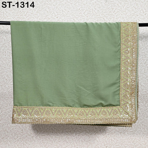 Mint Velvet Dupatta Gold Zari Embroidery on edges, Tradition dupatta Chunni Bridal Veil Lehenga Embroidered Festival Punjabi Women Gift Mom