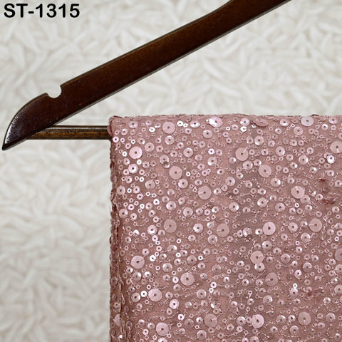 Dusty Pink Georgette Designer Dupatta for Women's Bridal Wedding lehenga Chunni/Veil Sequin Scarf Indian Dress Stole Ideal Gift Bridesmaid