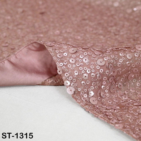 Dusty Pink Georgette Designer Dupatta for Women's Bridal Wedding lehenga Chunni/Veil Sequin Scarf Indian Dress Stole Ideal Gift Bridesmaid