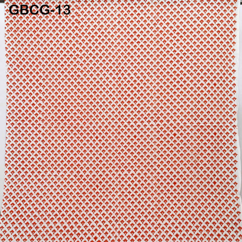 Block Printed Floral Cotton Fabric, Summer Dress, Sleepwear Pajamas Sewing Material by the Yard, Orange and white