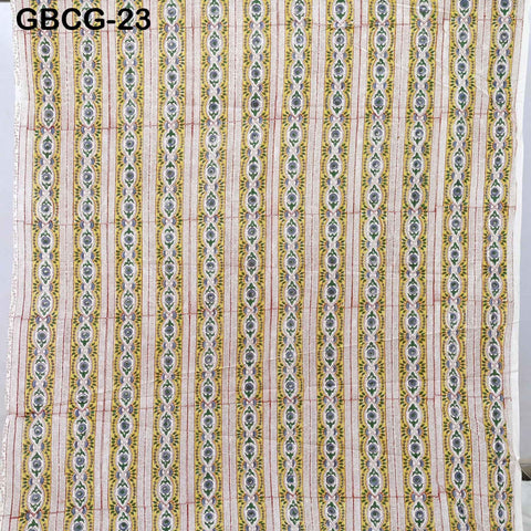 Block Printed Cotton Fabric, Yellow Floral Summer Dress Sewing Material, Soft Cotton by Yard