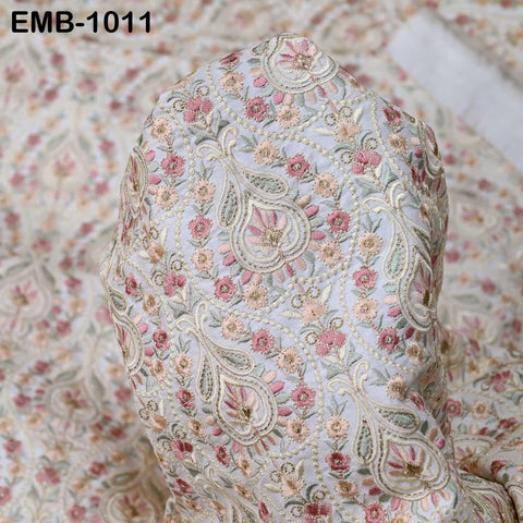 Indian Embroidery Fabric by the yard Embroidered Wedding Costumes Fabric Regency Reticules Victorian Handbags Marie Antoinette Junk Journals