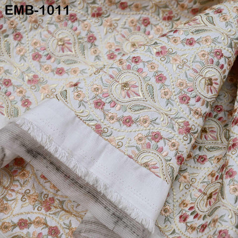 Indian Embroidery Fabric by the yard Embroidered Wedding Costumes Fabric Regency Reticules Victorian Handbags Marie Antoinette Junk Journals