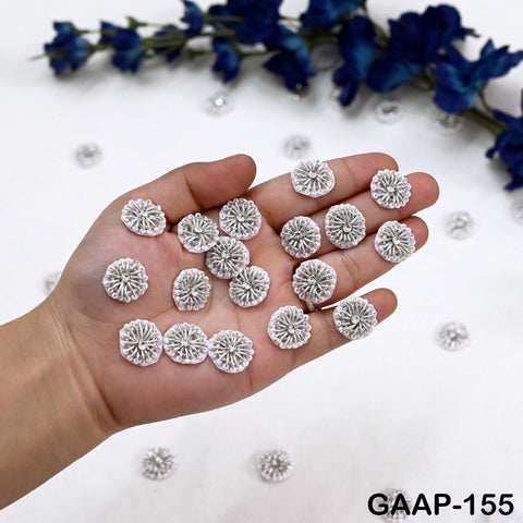100 Tiny Zardozi Appliques Patch Rhinestone Decorative Sewing Accessory Indian Small Beaded Applique DIY Craft Headband Scrap Booking Decor