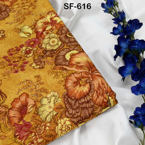 Soft Habotai Pure Printed Silk Fabric by the Yard Indian Saree Wedding Dresses Bridesmaid Party Costumes DIY Crafting, and Sari Sewing