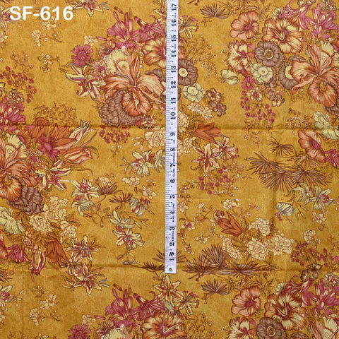 Soft Habotai Pure Printed Silk Fabric by the Yard Indian Saree Wedding Dresses Bridesmaid Party Costumes DIY Crafting, and Sari Sewing