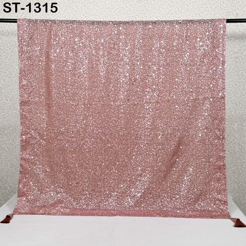 Dusty Pink Georgette Designer Dupatta for Women's Bridal Wedding lehenga Chunni/Veil Sequin Scarf Indian Dress Stole Ideal Gift Bridesmaid