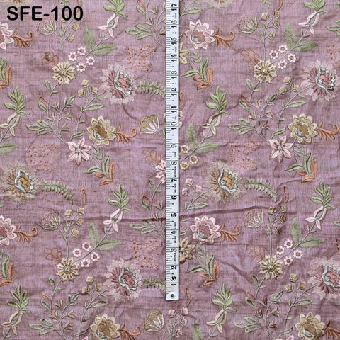 Pure Tussar Silk Embroidery Fabric by the yard Indian Embroidered Raw Silk Wild Natural Handmade Peace Silk Tussah Dresses Material Costumes