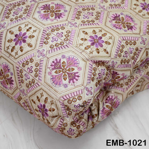 Indian Embroidered Fabric by the yard Sewing DIY Crafting Embroidery Wedding Dress Costumes Dolls Bags Cushion Covers Table Runners Blouses