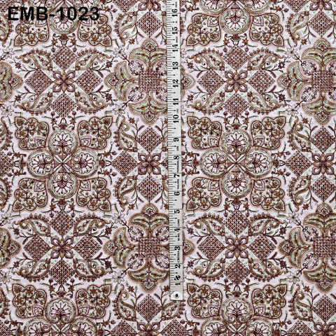 Indian Embroidery Fabric by the yard Embroidered Wedding Costumes Fabric Regency Reticules Victorian Handbags Marie Antoinette Junk Journals