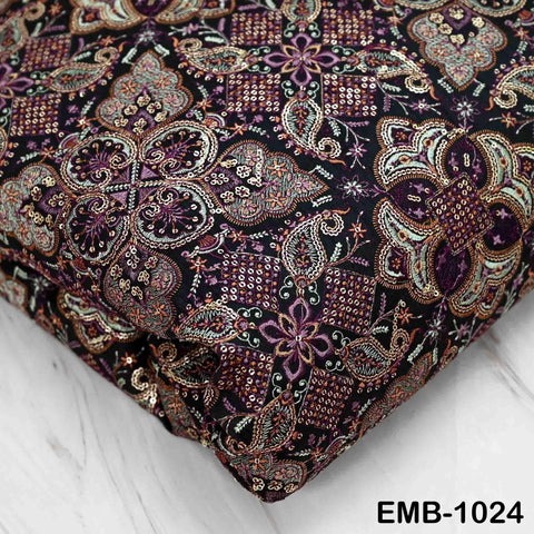 Indian Embroidery Fabric by the yard Embroidered Wedding Costumes Fabric Regency Reticules Victorian Handbags Marie Antoinette Junk Journals