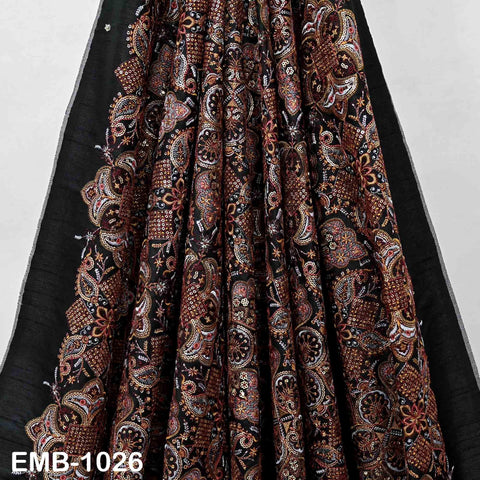 Indian Embroidery Fabric by the yard Embroidered Wedding Costumes Fabric Regency Reticules Victorian Handbags Marie Antoinette Junk Journals