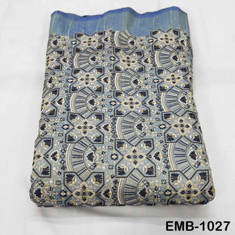 Embroidered Fabric by the yard Sewing DIY Crafting Indian Embroidery Wedding Dress Costumes Dolls Bags Cushion Covers Table Runners Blouses