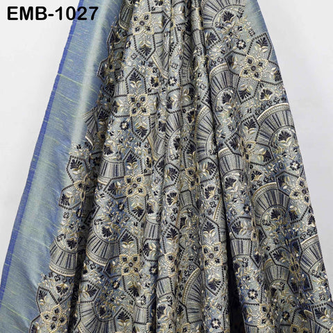 Embroidered Fabric by the yard Sewing DIY Crafting Indian Embroidery Wedding Dress Costumes Dolls Bags Cushion Covers Table Runners Blouses