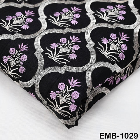 Indian Embroidered Fabric by the yard Sewing DIY Crafting Embroidery Wedding Dress Costumes Dolls Bags Cushion Covers Table Runners Blouses