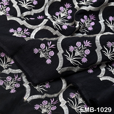 Indian Embroidered Fabric by the yard Sewing DIY Crafting Embroidery Wedding Dress Costumes Dolls Bags Cushion Covers Table Runners Blouses