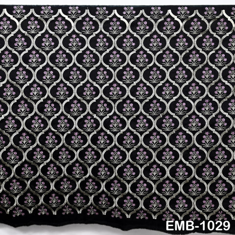 Indian Embroidered Fabric by the yard Sewing DIY Crafting Embroidery Wedding Dress Costumes Dolls Bags Cushion Covers Table Runners Blouses