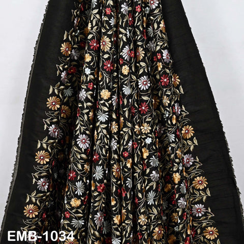 Embroidered Fabric by the yard Sewing DIY Crafting Indian Embroidery Wedding Dress Costumes Dolls Bags Cushion Covers Table Runners Blouses