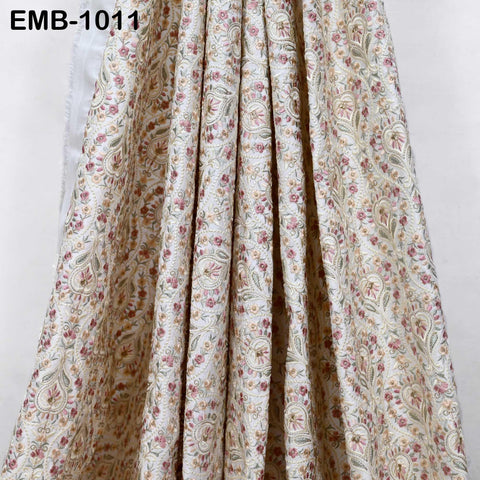 Indian Embroidery Fabric by the yard Embroidered Wedding Costumes Fabric Regency Reticules Victorian Handbags Marie Antoinette Junk Journals
