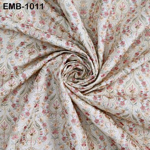 Indian Embroidery Fabric by the yard Embroidered Wedding Costumes Fabric Regency Reticules Victorian Handbags Marie Antoinette Junk Journals