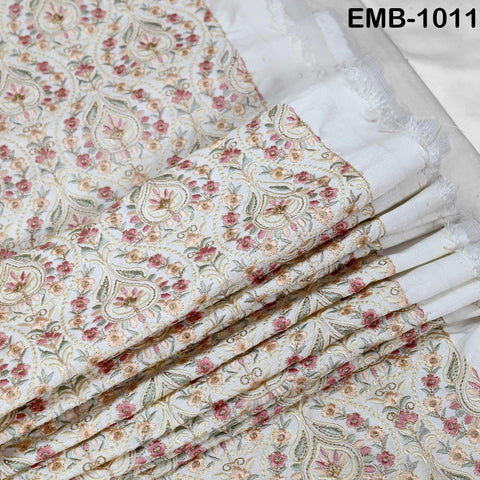 Indian Embroidery Fabric by the yard Embroidered Wedding Costumes Fabric Regency Reticules Victorian Handbags Marie Antoinette Junk Journals