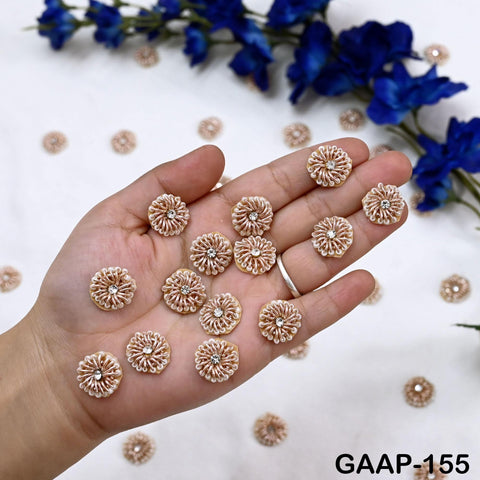 100 Tiny Zardozi Appliques Patch Rhinestone Decorative Sewing Accessory Indian Small Beaded Applique DIY Craft Headband Scrap Booking Decor