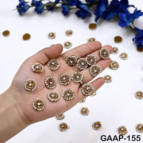 100 Tiny Zardozi Appliques Patch Rhinestone Decorative Sewing Accessory Indian Small Beaded Applique DIY Craft Headband Scrap Booking Decor