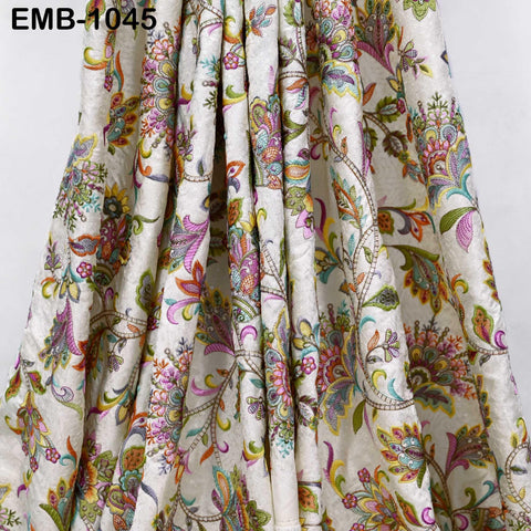 Embroidered Fabric by the Yard for Sewing DIY Crafting Embroidery Wedding Dress Costumes, dolls, bags, table runners, blouses