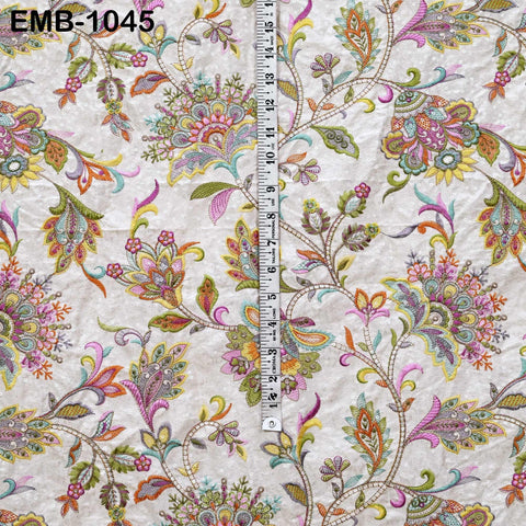 Embroidered Fabric by the Yard for Sewing DIY Crafting Embroidery Wedding Dress Costumes, dolls, bags, table runners, blouses