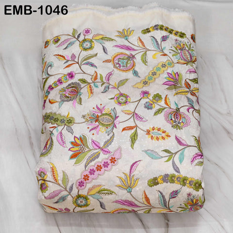 Embroidered Fabric by the Yard for Sewing DIY Crafting Embroidery Wedding Dress Costumes, dolls, bags, table runners, blouses